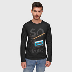 Лонгслив мужской Так тяжело, цвет: 3D-принт — фото 2