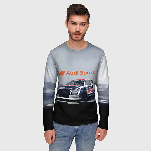 Мужской лонгслив Ауди Спорт Гоночная команда Audi sport Racing team / 3D-принт – фото 3