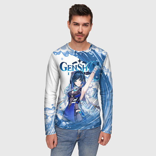 Мужской лонгслив Е Лань Yelan Genshin Impact / 3D-принт – фото 3