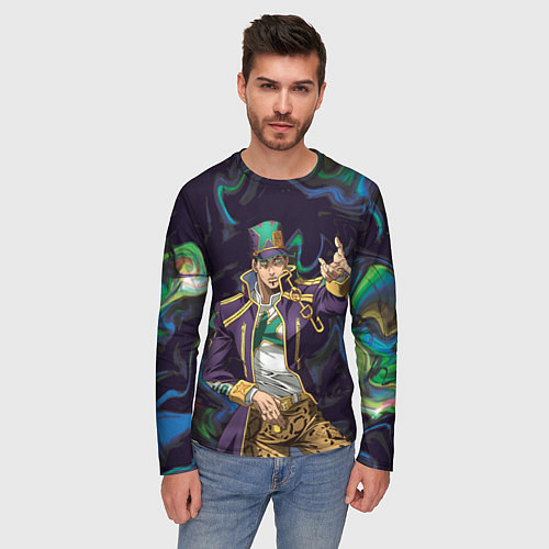 Мужской лонгслив Джотаро Куджо и его приключения / 3D-принт – фото 3