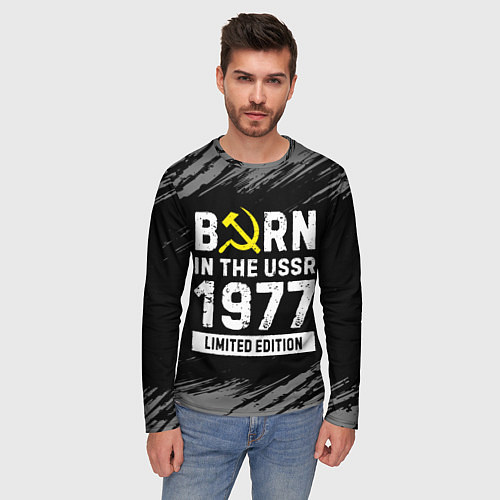 Мужской лонгслив Born In The USSR 1977 year Limited Edition / 3D-принт – фото 3