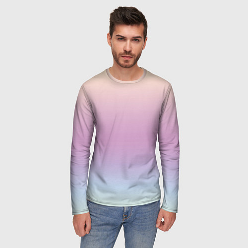 Мужской лонгслив Gradient Pastel / 3D-принт – фото 3