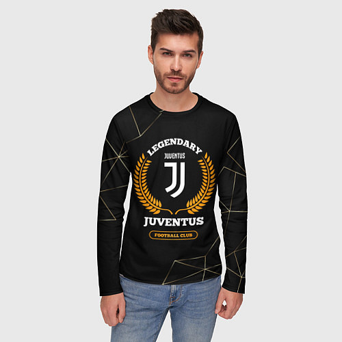 Мужской лонгслив Лого Juventus и надпись Legendary Football Club на / 3D-принт – фото 3