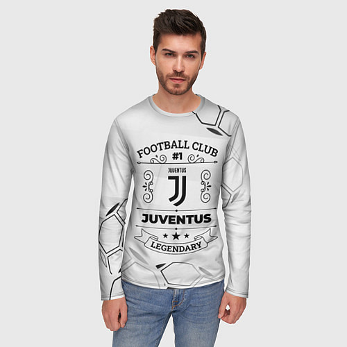 Мужской лонгслив Juventus Football Club Number 1 Legendary / 3D-принт – фото 3