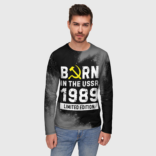 Мужской лонгслив Born In The USSR 1989 year Limited Edition / 3D-принт – фото 3