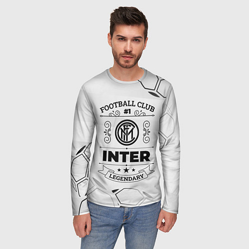 Мужской лонгслив Inter Football Club Number 1 Legendary / 3D-принт – фото 3