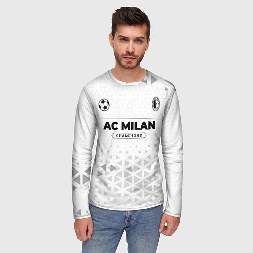 Мужской лонгслив AC Milan Champions Униформа / 3D-принт – фото 3