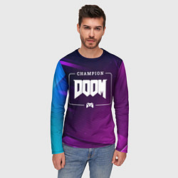 Лонгслив мужской Doom Gaming Champion: рамка с лого и джойстиком на, цвет: 3D-принт — фото 2