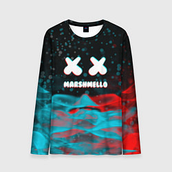 Лонгслив мужской Marshmello logo крапинки, цвет: 3D-принт