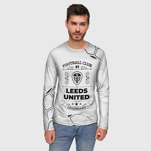 Мужской лонгслив Leeds United Football Club Number 1 Legendary / 3D-принт – фото 3