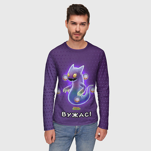 Мужской лонгслив My singing monsters Вужас / 3D-принт – фото 3