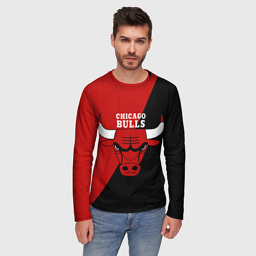 Мужской лонгслив Chicago Bulls NBA / 3D-принт – фото 3