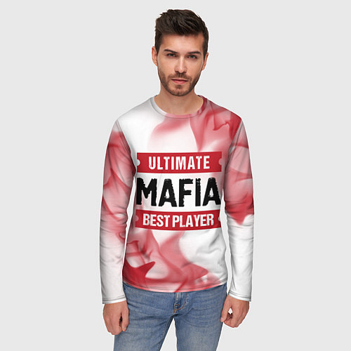 Мужской лонгслив Mafia: красные таблички Best Player и Ultimate / 3D-принт – фото 3