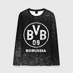 Лонгслив мужской Borussia с потертостями на темном фоне, цвет: 3D-принт