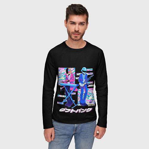 Мужской лонгслив Daft punk ufo / 3D-принт – фото 3