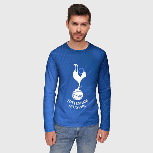 Мужской лонгслив Tottenham hotspur SPORT / 3D-принт – фото 3