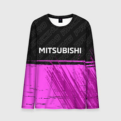 Лонгслив мужской Mitsubishi pro racing: символ сверху, цвет: 3D-принт