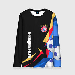 Лонгслив мужской Bayern munchen Sport - цветные геометрии, цвет: 3D-принт