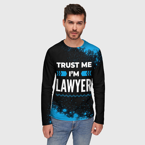 Мужской лонгслив Trust me Im lawyer dark / 3D-принт – фото 3