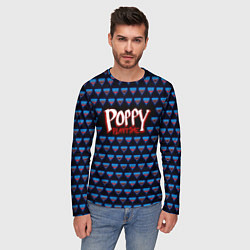 Лонгслив мужской Poppy Playtime - Huggy Wuggy Pattern, цвет: 3D-принт — фото 2