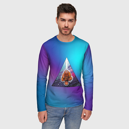 Мужской лонгслив Утконосий Дзен 3D / 3D-принт – фото 3
