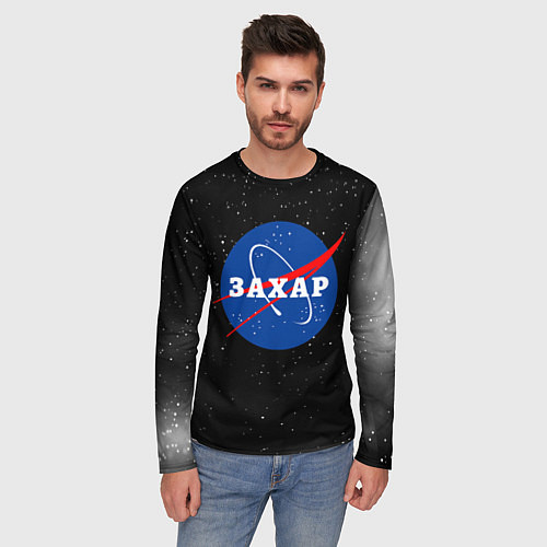 Мужской лонгслив Захар Наса космос / 3D-принт – фото 3
