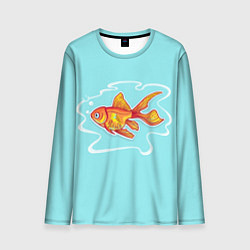 Лонгслив мужской Загадай желание: Золотая рыбка, цвет: 3D-принт