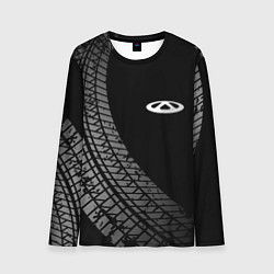 Лонгслив мужской Chery tire tracks, цвет: 3D-принт