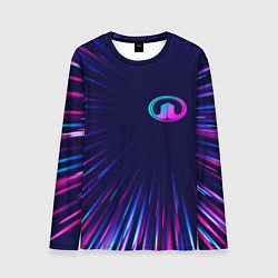 Лонгслив мужской Great Wall neon speed lines, цвет: 3D-принт
