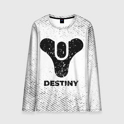 Лонгслив мужской Destiny с потертостями на светлом фоне, цвет: 3D-принт