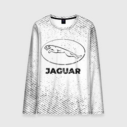 Лонгслив мужской Jaguar с потертостями на светлом фоне, цвет: 3D-принт