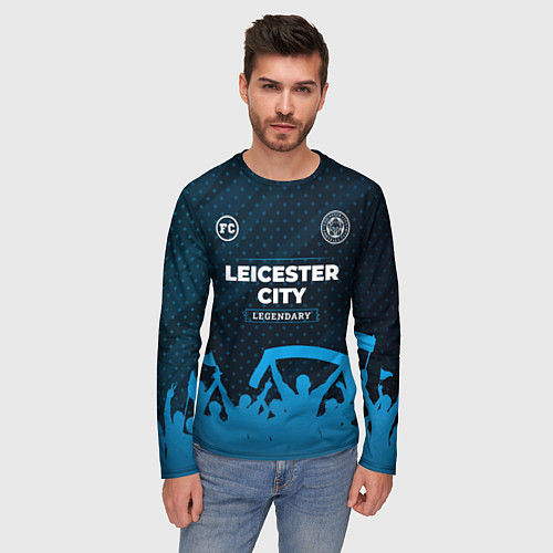 Мужской лонгслив Leicester City legendary форма фанатов / 3D-принт – фото 3