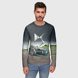 Лонгслив мужской Citroen DS Spirit - скоростной режим, цвет: 3D-принт — фото 2