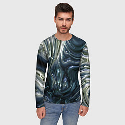 Лонгслив мужской Aesthetic visual art metal slime, цвет: 3D-принт — фото 2