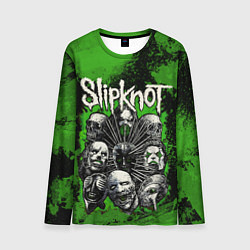 Лонгслив мужской Slipknot green abstract, цвет: 3D-принт