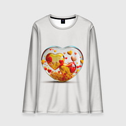 Лонгслив мужской Влюблённые сердца - сувенир, цвет: 3D-принт