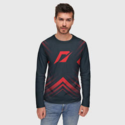 Лонгслив мужской Красный символ Need for Speed на темном фоне со ст, цвет: 3D-принт — фото 2