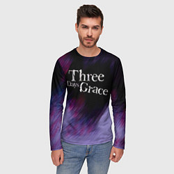 Лонгслив мужской Three Days Grace lilac, цвет: 3D-принт — фото 2