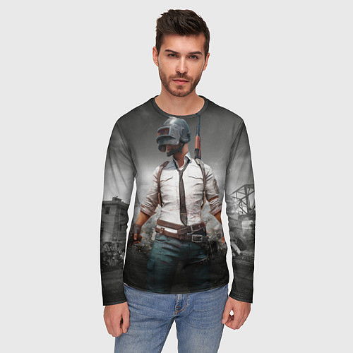 Мужской лонгслив Plаyerunknowns battlegrоunds / 3D-принт – фото 3