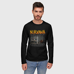 Лонгслив мужской Nirvana отрывок, цвет: 3D-принт — фото 2