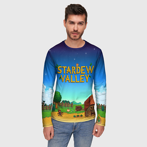 Мужской лонгслив Мой дом в Stardew Valley / 3D-принт – фото 3