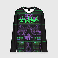Лонгслив мужской Evangelion neon poster, цвет: 3D-принт