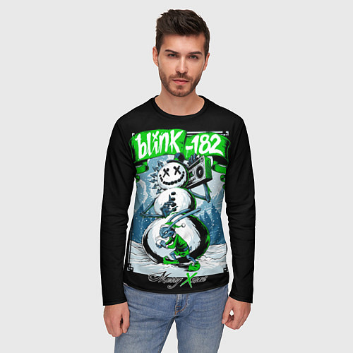 Мужской лонгслив Blink snowman / 3D-принт – фото 3
