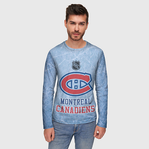 Мужской лонгслив Montreal Canadiens - NHL / 3D-принт – фото 3