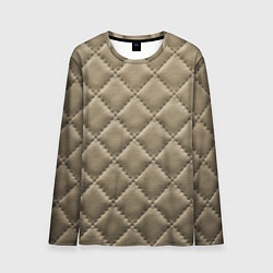 Лонгслив мужской Стёганая кожа - fashion texture, цвет: 3D-принт