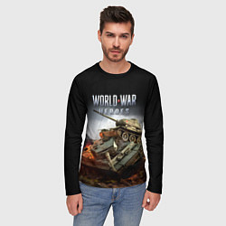 Лонгслив мужской World War Heroes логотип и танки, цвет: 3D-принт — фото 2