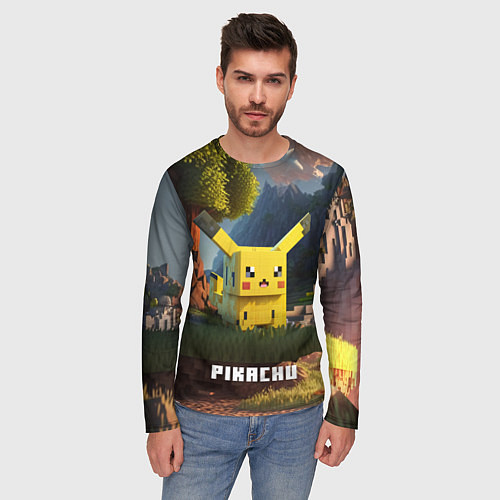 Мужской лонгслив Pokеmon Pikachu / 3D-принт – фото 3