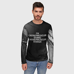Лонгслив мужской Im entrepreneur doing entrepreneur things: на темн, цвет: 3D-принт — фото 2