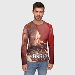 Лонгслив мужской Кадзуха Каэдэхара в кленовых листьях, цвет: 3D-принт — фото 2