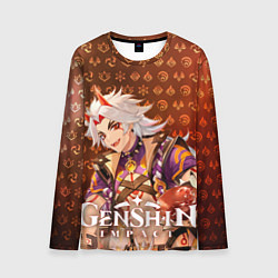 Лонгслив мужской Итто Аратаки элементали, цвет: 3D-принт